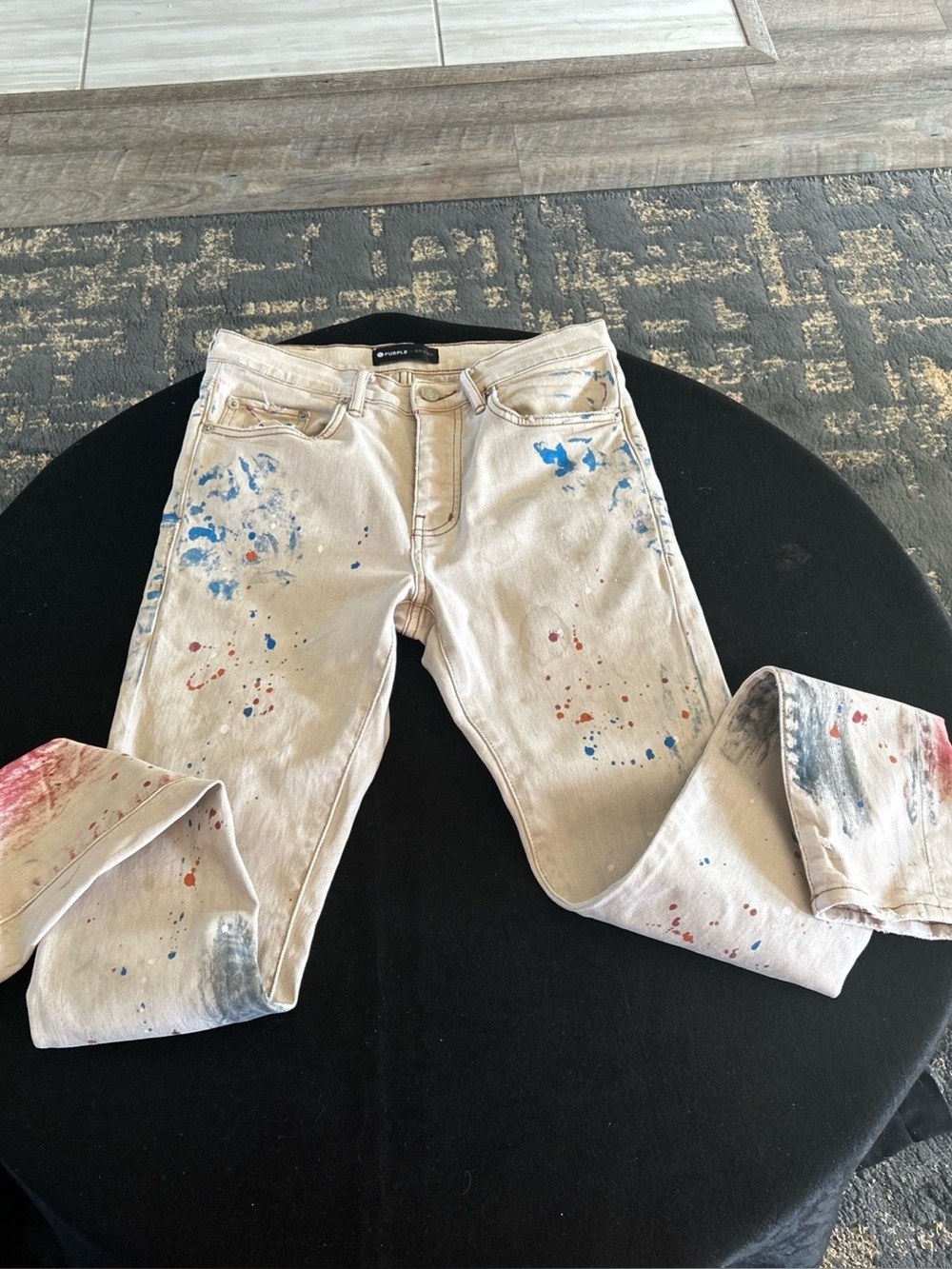 Purple brand paint spattered style no. p001 Jeans Sz 29 slim fit